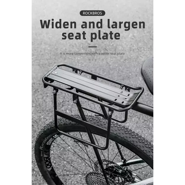 Rockbros 33210004001 bicycle rack with shelf - black 35