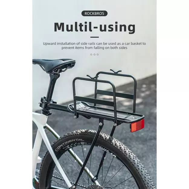 Rockbros 33210004001 bicycle rack with shelf - black 37
