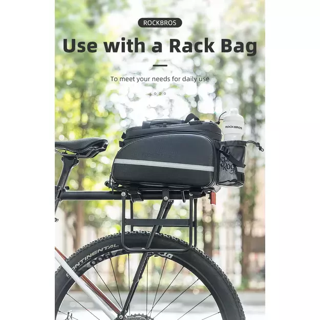 Rockbros 33210004001 bicycle rack with shelf - black 38