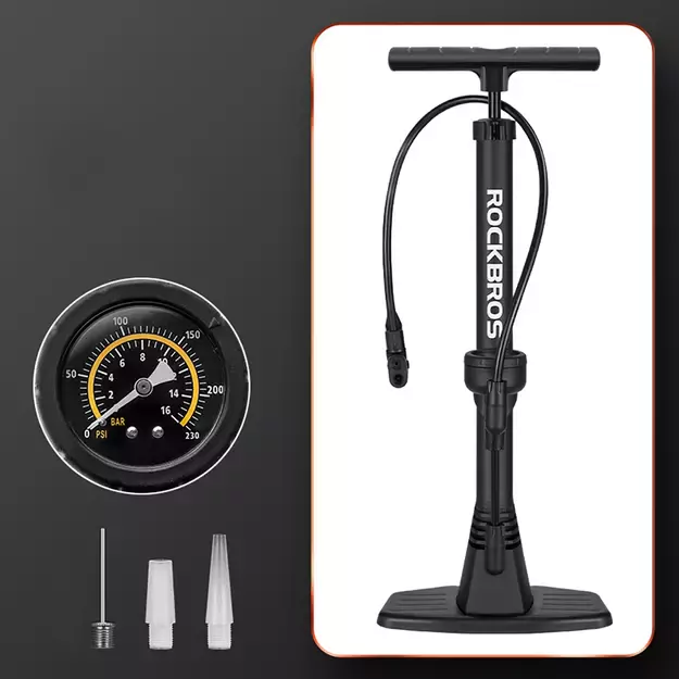 Rockbros 42510001001 floor bicycle pump - black 2