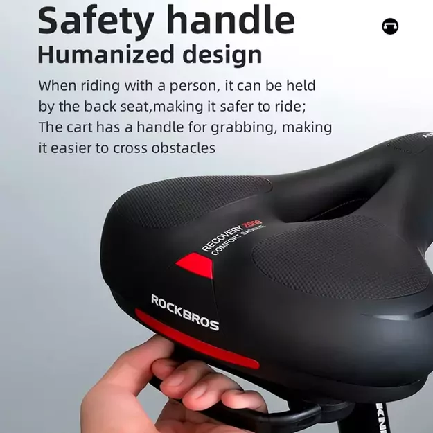 Rockbros AQ-6090R bicycle saddle - black and red 4