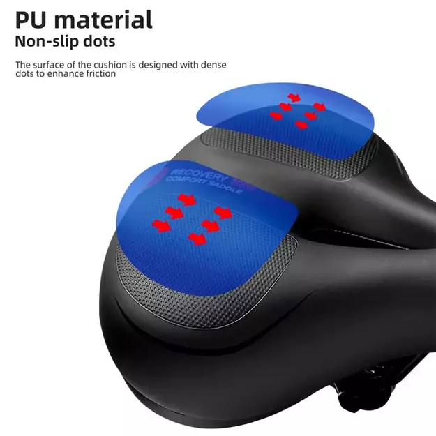 Rockbros AQ-6090R bicycle saddle - black and red 3