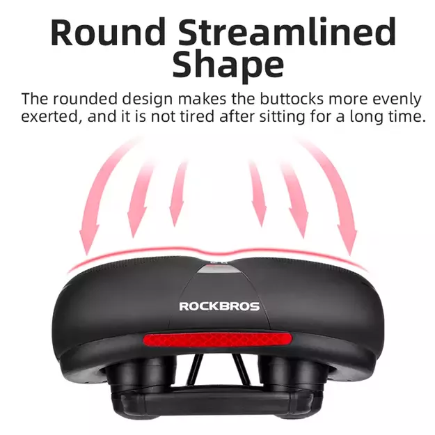 Rockbros AQ-6090R bicycle saddle - black and red 1
