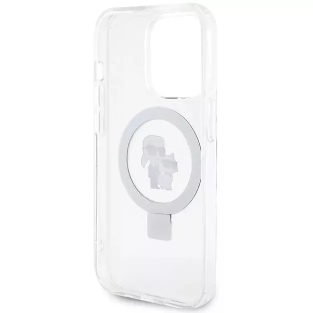 Karl Lagerfeld Ring Stand Karl&Choupette MagSafe case for iPhone 13 Pro Max - white 13