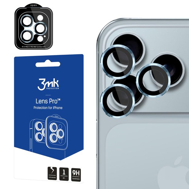 3mk Lens Protection Pro Tempered Glass for iPhone 17 Pro / 17 Pro Max - Light Blue