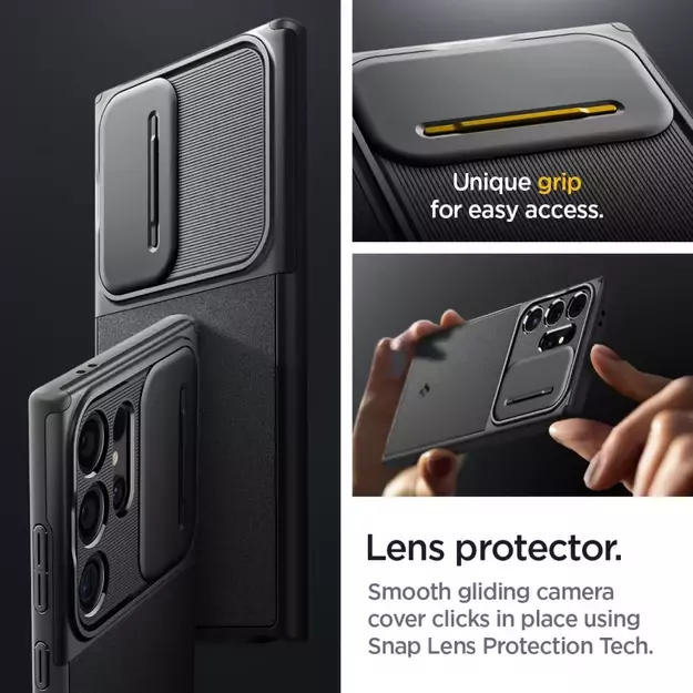 Spigen Optik Armor Case for Samsung Galaxy S24 Ultra - Black 22