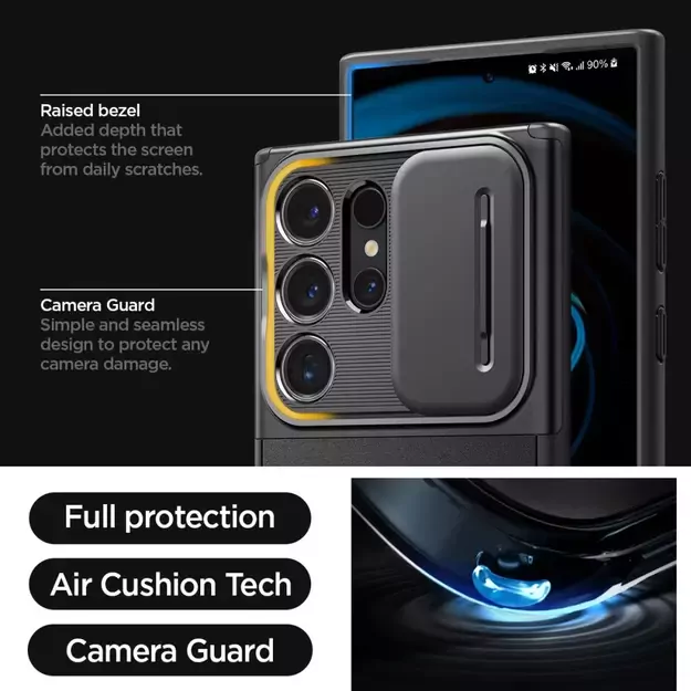 Spigen Optik Armor Case for Samsung Galaxy S24 Ultra - Black 24