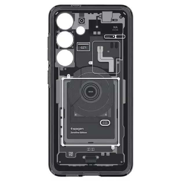 Spigen Ultra Hybrid Case for Samsung Galaxy S24 - Dark Gray (Zero One Pattern) 16