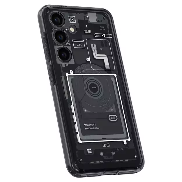 Spigen Ultra Hybrid Case for Samsung Galaxy S24 - Dark Gray (Zero One Pattern) 20