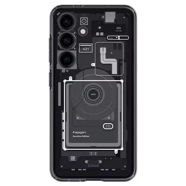 Spigen Ultra Hybrid Case for Samsung Galaxy S24 - Dark Gray (Zero One Pattern) 15