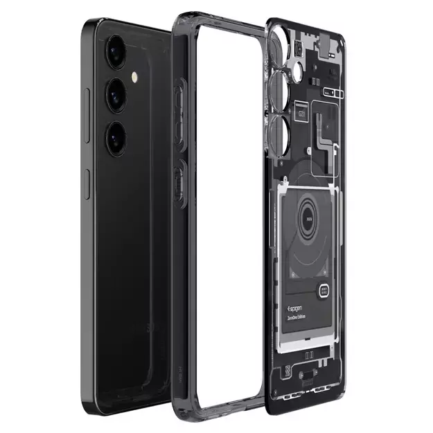 Spigen Ultra Hybrid Case for Samsung Galaxy S24 - Dark Gray (Zero One Pattern) 23
