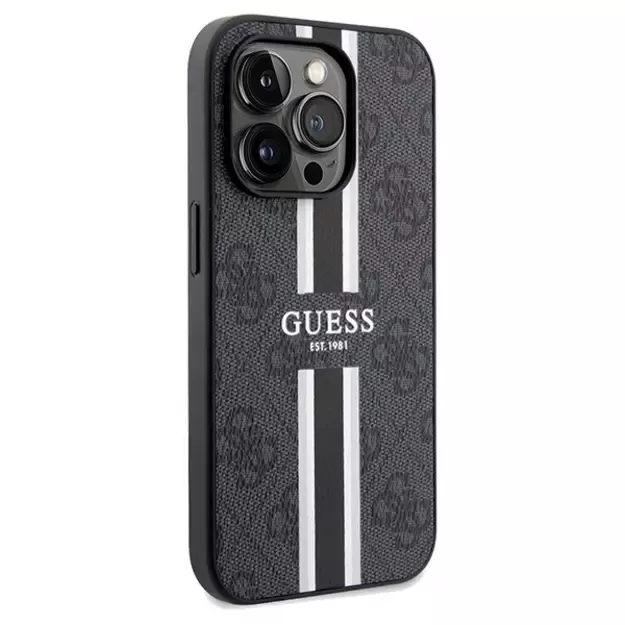 Guess 4G Printed Stripes MagSafe case for iPhone 15 Pro Max - black 3