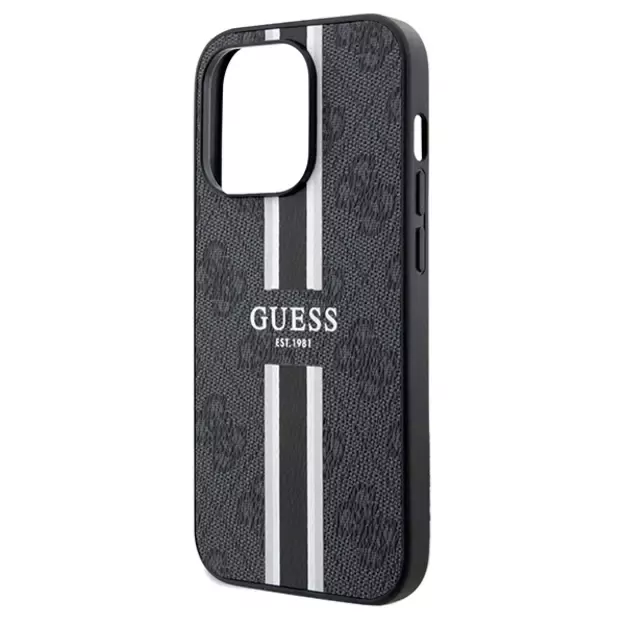 Guess 4G Printed Stripes MagSafe case for iPhone 15 Pro Max - black 5