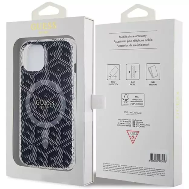 Guess IML GCube MagSafe case for iPhone 15 Plus / 14 Plus - black 14