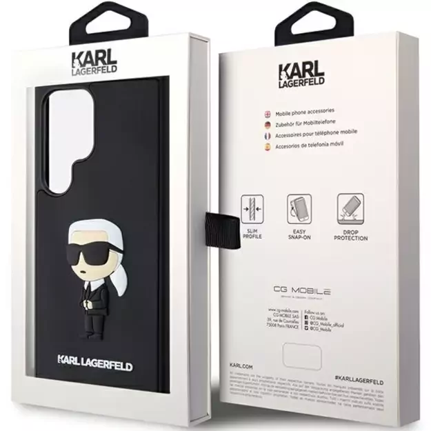 Karl Lagerfeld 3D Rubber Ikonik Case for Samsung Galaxy S24 Ultra - Black 7