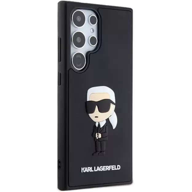 Karl Lagerfeld 3D Rubber Ikonik Case for Samsung Galaxy S24 Ultra - Black 3
