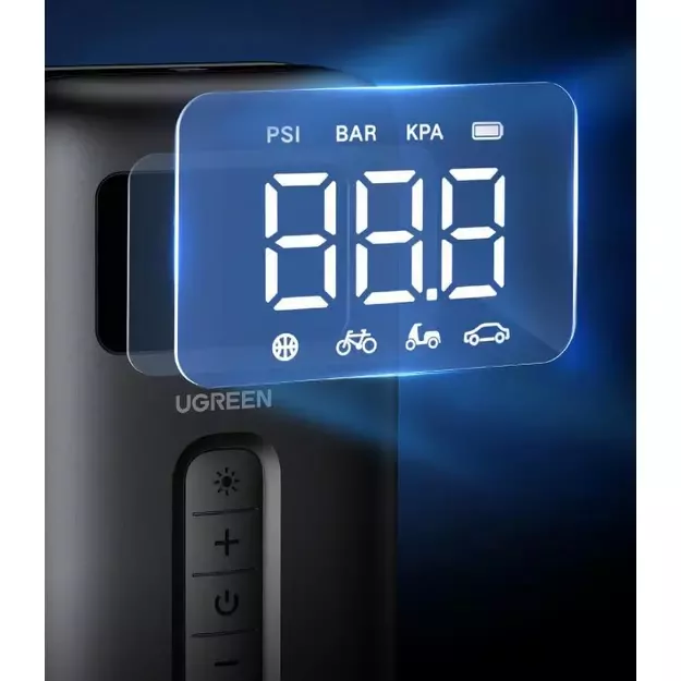 Ugreen CD259 air compressor with battery and LED lighting - black 5