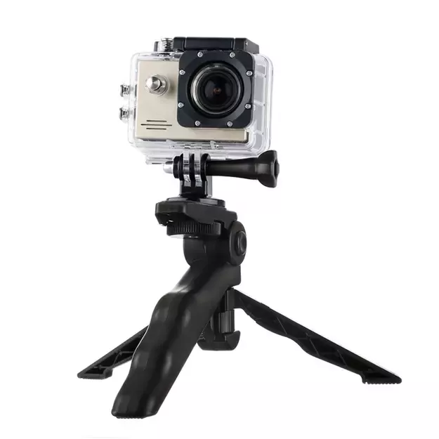 Mount with a mini tripod for GoPro SJCAM action cameras black 2