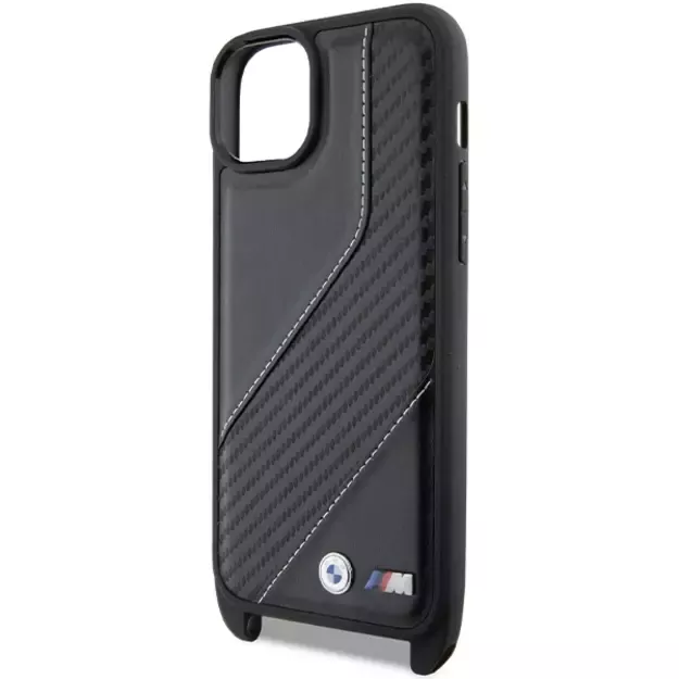 BMW M Edition Carbon Stripe &amp  Strap case for iPhone 15 / 14 / 13 - black 4