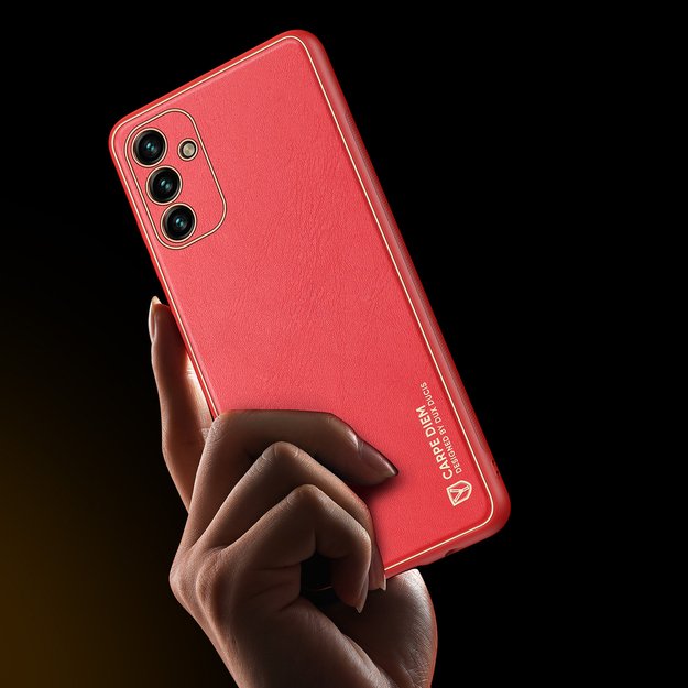 Dux Ducis Yolo elegant cover made of ecological leather for Samsung Galaxy A13 5G red 8
