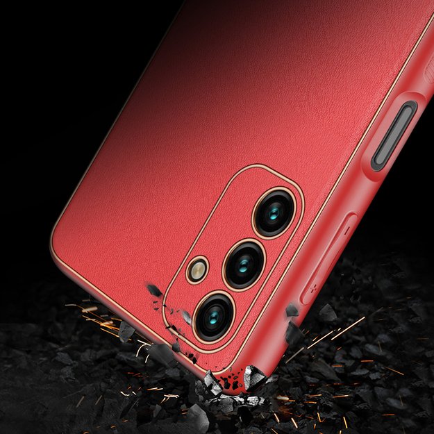 Dux Ducis Yolo elegant cover made of ecological leather for Samsung Galaxy A13 5G red 10