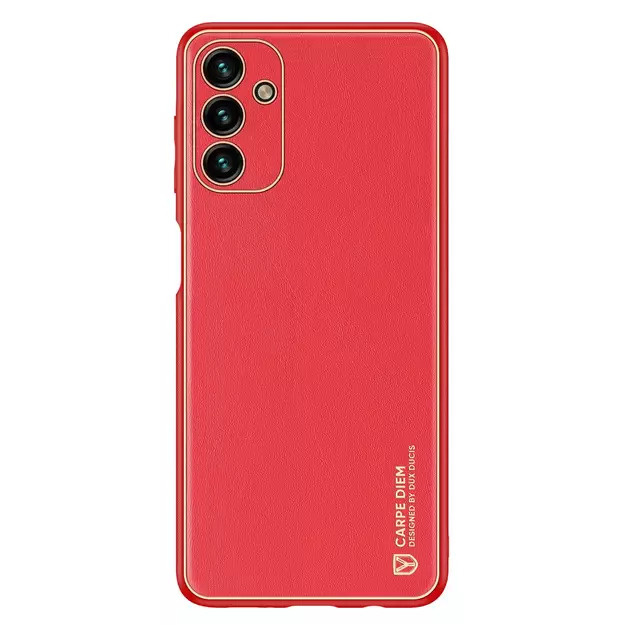 Dux Ducis Yolo elegant cover made of ecological leather for Samsung Galaxy A13 5G red 13