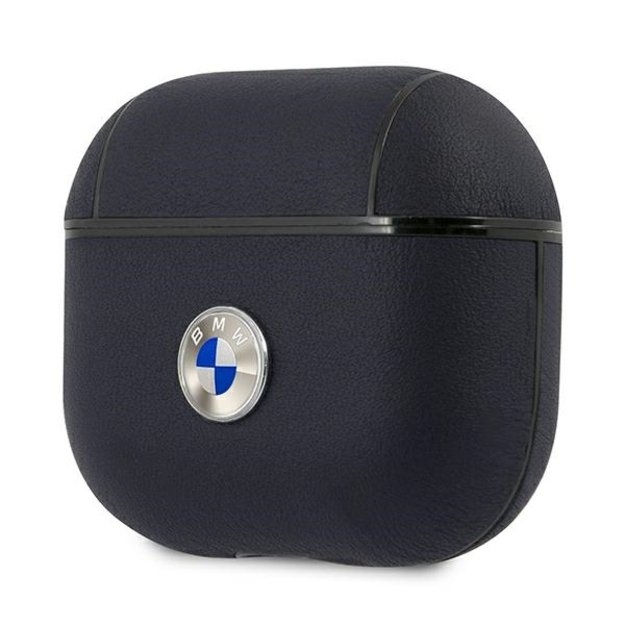 BMW BMA3SSLNA AirPods 3 cover granatowy/navy Geniune Leather Silver Logo 4