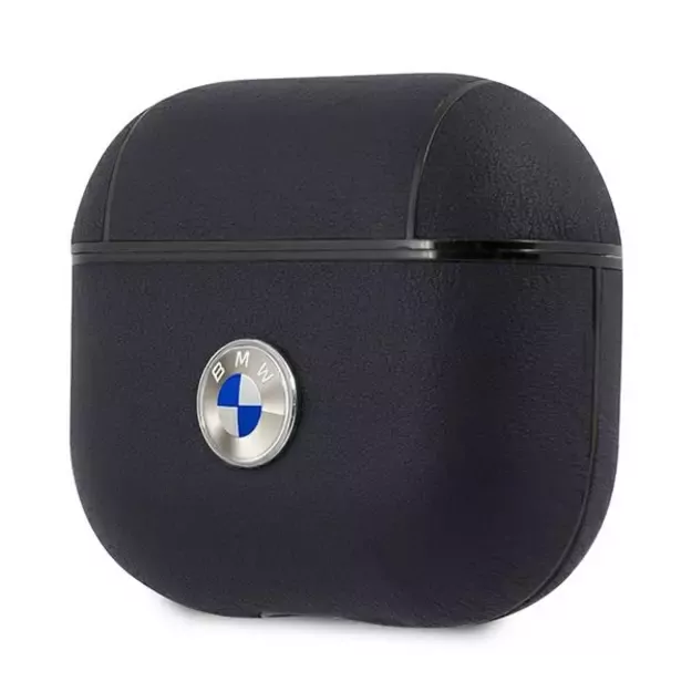 BMW BMA3SSLNA AirPods 3 cover granatowy/navy Geniune Leather Silver Logo 2