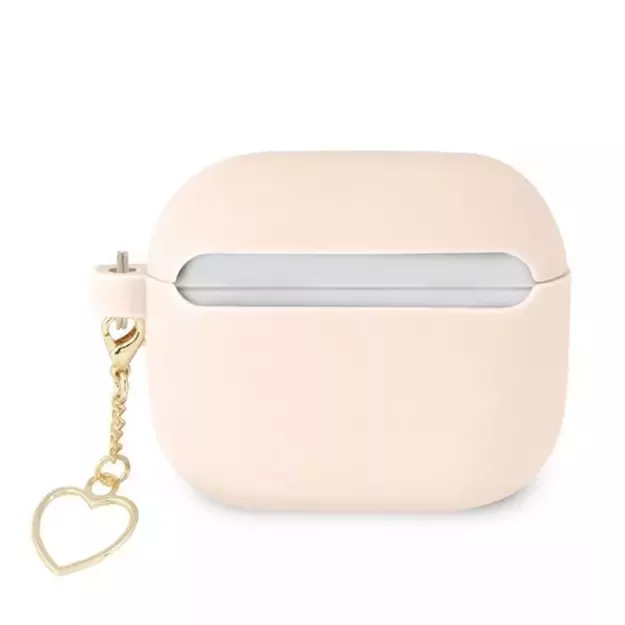 Guess GUA3LSCHSP AirPods 3 cover pink/pink Silicone Charm Heart Collection 3