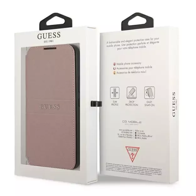 Guess GUBKS22MPSASBPI S22+ S906 pink/pink book Saffiano Stripes 6