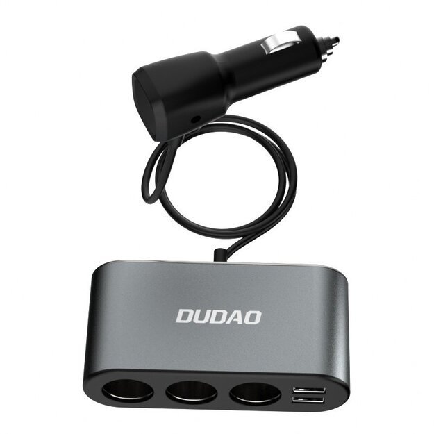 Dudao car charger 2x USB / 3x cigarette lighter splitter black (R1Pro black) 3