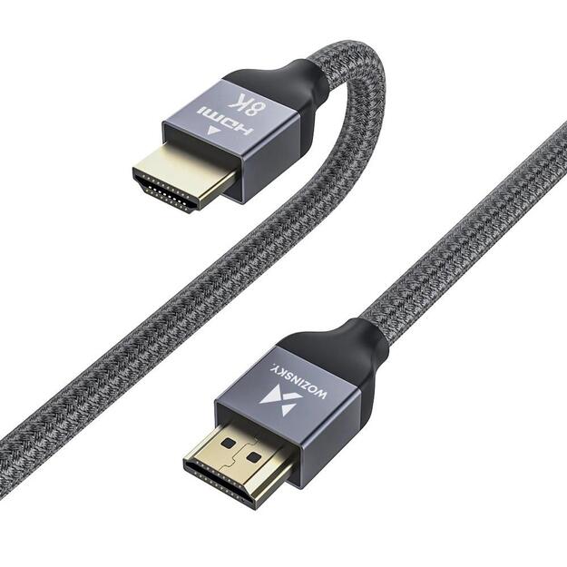 Wozinsky cable HDMI 2.1 8K 60 Hz 48 Gbps / 4K 120 Hz / 2K 144 Hz 3 m silver (WHDMI-30) 37
