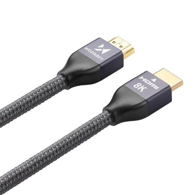 Wozinsky cable HDMI 2.1 8K 60 Hz 48 Gbps / 4K 120 Hz / 2K 144 Hz 3 m silver (WHDMI-30) 5