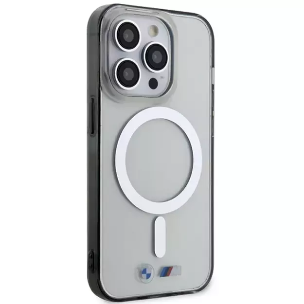 BMW Silver Ring MagSafe case for iPhone 15 Pro Max - transparent 3