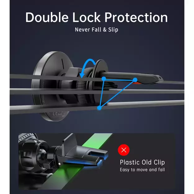 Choetech T204-F magnetic car holder with 15W wireless charging - black 7