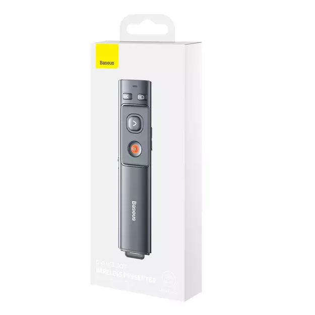 Baseus Orange Dot Wireless Presentation Laser Pointer - Gray (without batteries) 5