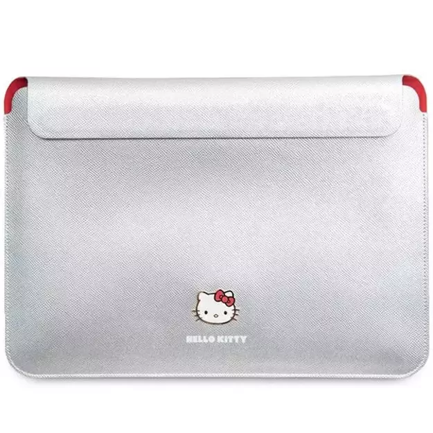 Hello Kitty PU Metal Logo case for a 14&quot  laptop - silver