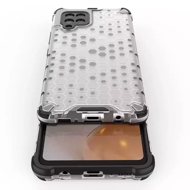 Honeycomb Case armor cover with TPU Bumper for Samsung Galaxy A42 5G red 9