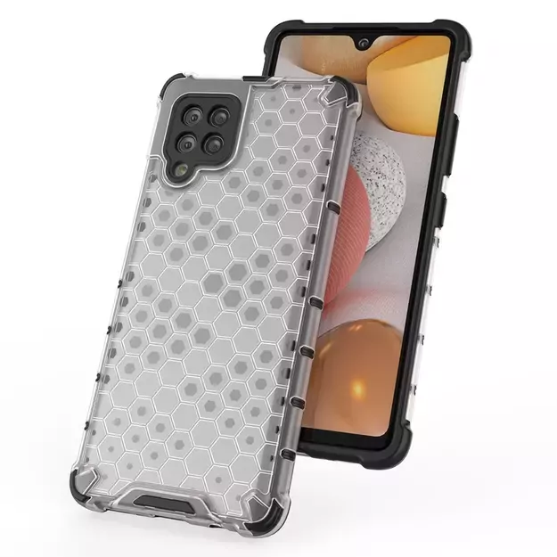 Honeycomb Case armor cover with TPU Bumper for Samsung Galaxy A42 5G red 8