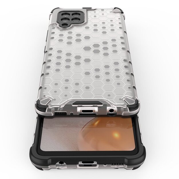 Honeycomb Case armor cover with TPU Bumper for Samsung Galaxy A42 5G red 22