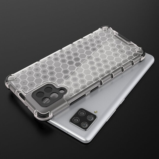 Honeycomb Case armor cover with TPU Bumper for Samsung Galaxy A42 5G red 25