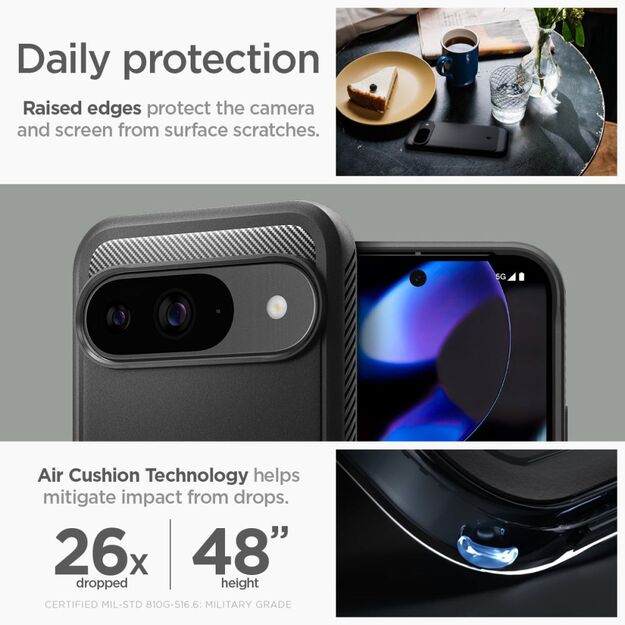 Spigen Rugged Armor Case for Google Pixel 9 / 9 Pro - Black 12