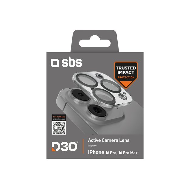 SBS Active Camera Lens D3O Tempered Glass for iPhone 16 Pro / 16 Pro Max Camera 1