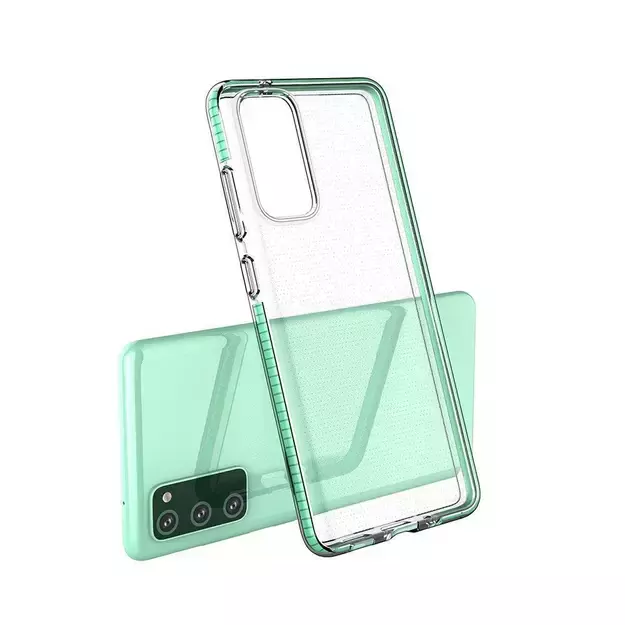 Spring Case clear TPU gel protective cover with colorful frame for Samsung Galaxy A72 4G black 2