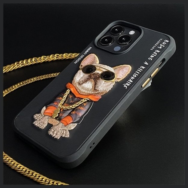 Nimmy Glasses Cool Dog Case for iPhone 15 Pro - Black 8