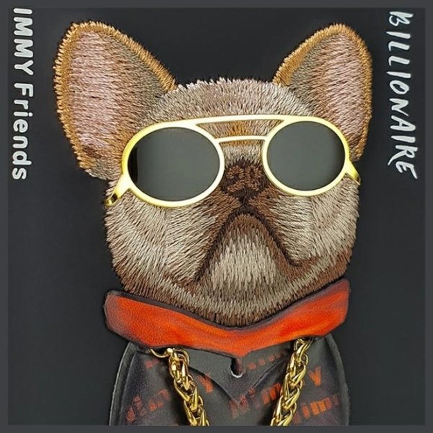 Nimmy Glasses Cool Dog Case for iPhone 15 Pro - Black 6