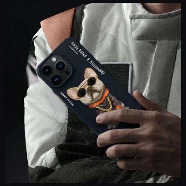 Nimmy Glasses Cool Dog Case for iPhone 15 Pro - Black 9