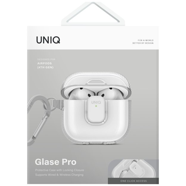 Uniq Glase Pro Case for AirPods 4 - Transparent 1