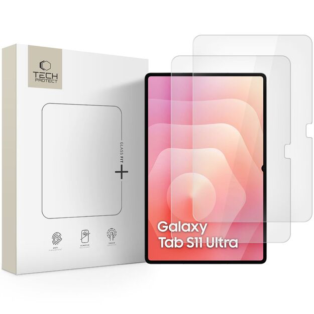 Tech-Protect Glass Fit+ 2-pack tempered glass for Samsung Galaxy TAB S8 ULTRA / S9 ULTRA / S10 ULTRA / S11 ULTRA 14.6 - transparent