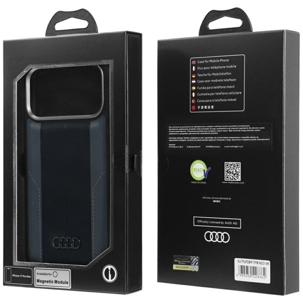 Audi A6 Synthetic Leather MagSafe Case for iPhone 17 Pro Max - Black 7
